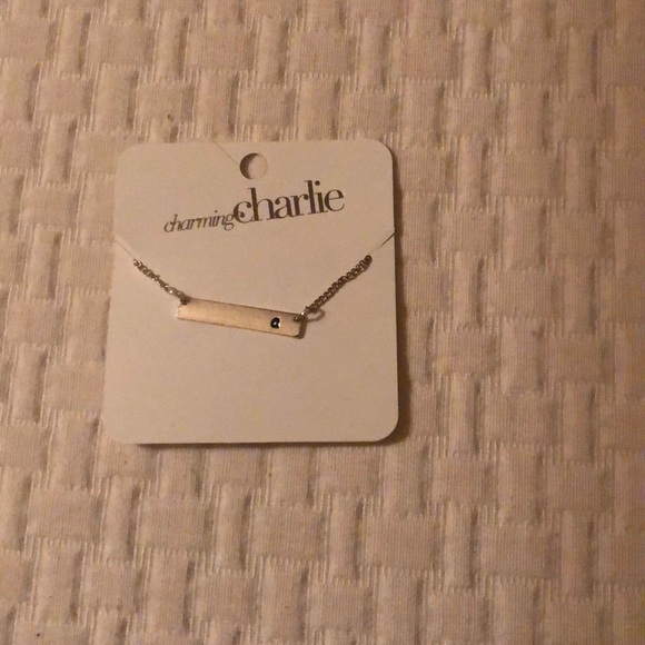 Charming Charlie Jewelry - Charming Charlie silver initial “a” bar necklace